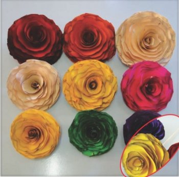 Flor De Madeira para Decoração 8cm Diametro (unidade)